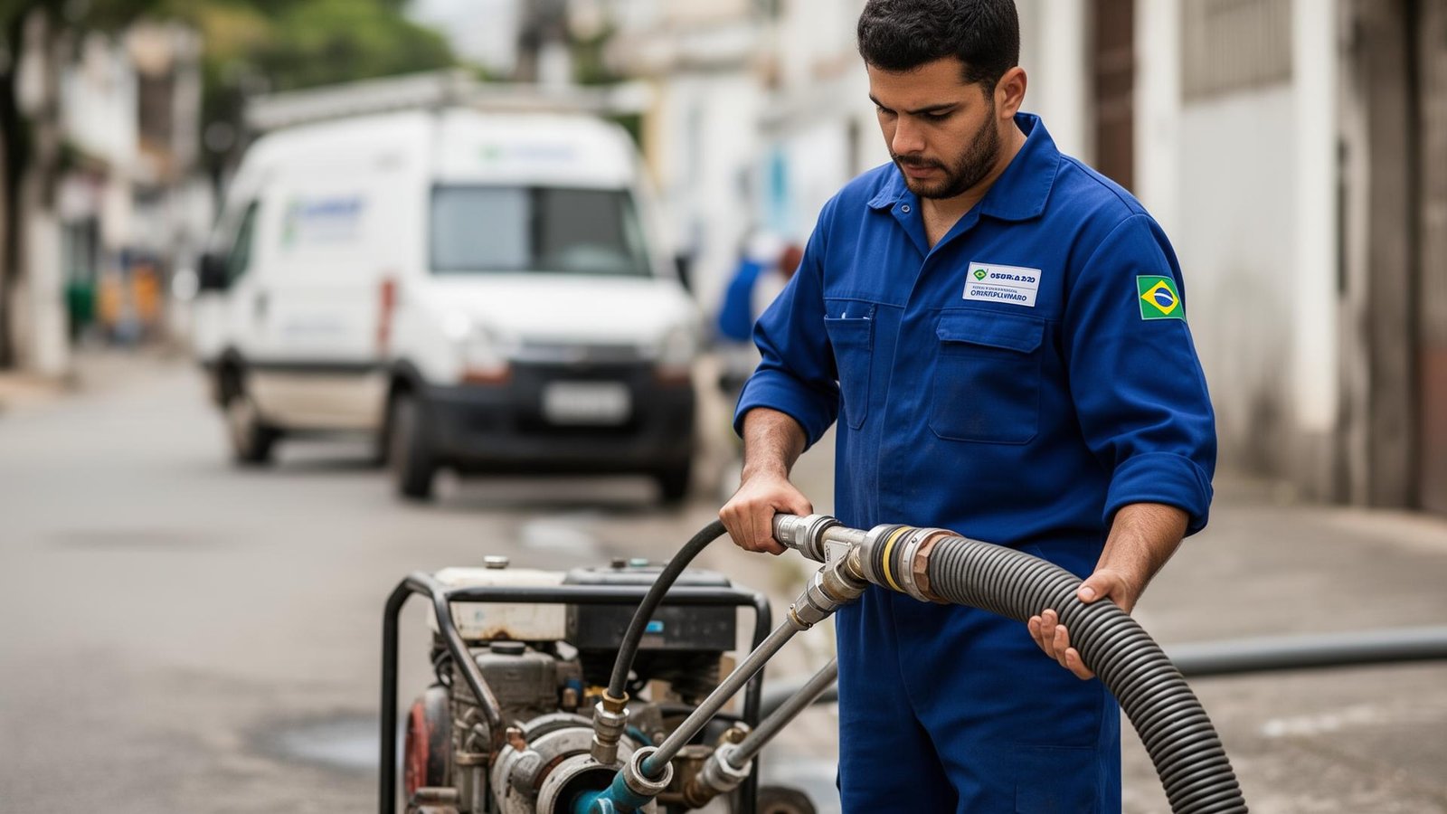 Desentupidora em Vila Mariana - profissional realizando desentupimento